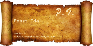 Peszt Ida névjegykártya
